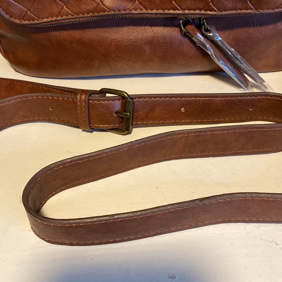 2/$20 Brown Faux Leather Shoulder Bag - Picture 6 of 8